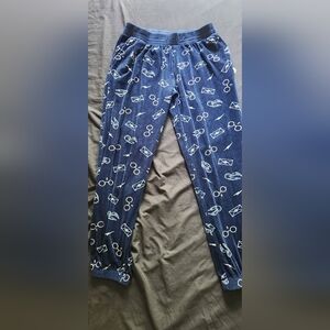 Warner Bros. Blue Harry Potter Pajama Pants Size Large Missing Drawstring